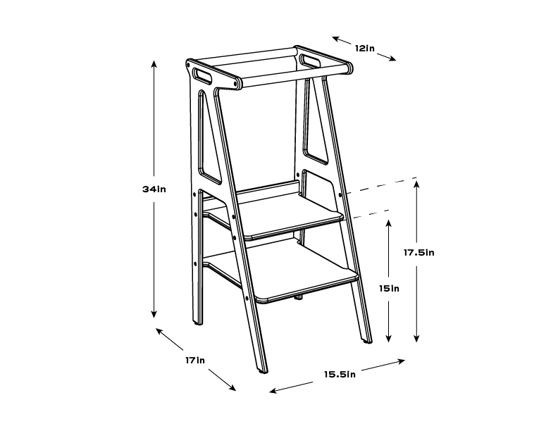 Wooden Learning Tower 