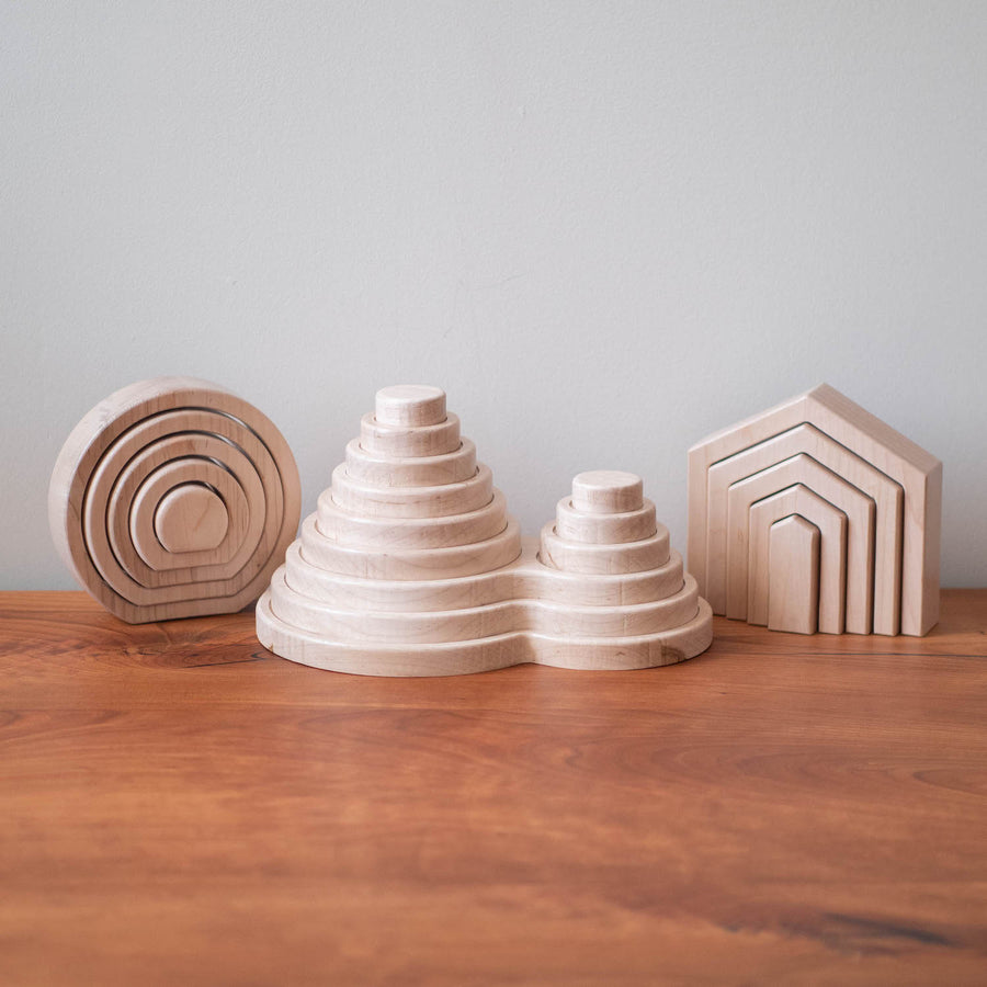 small Wooden Stacking Blocks 